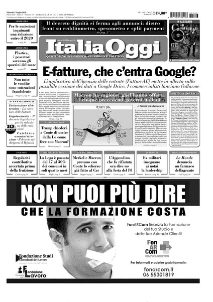 Italia oggi : quotidiano di economia finanza e politica